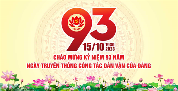 Chào mừng kỷ niệm 93 năm ngày truyền thống công tác dân vận của đảng